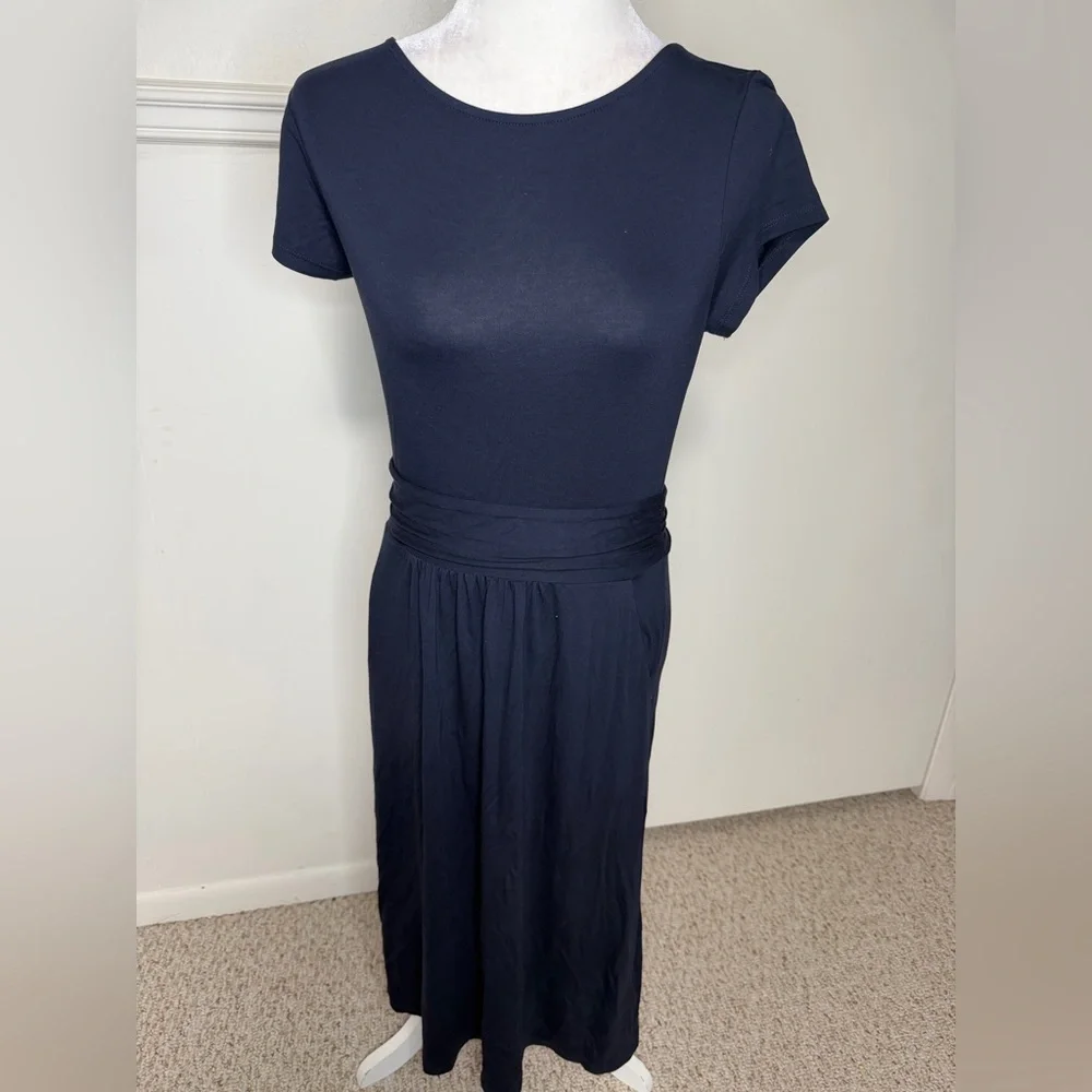 Boden Amelie Jersey Navy Midi Dress size 6L - Picture 4 of 9